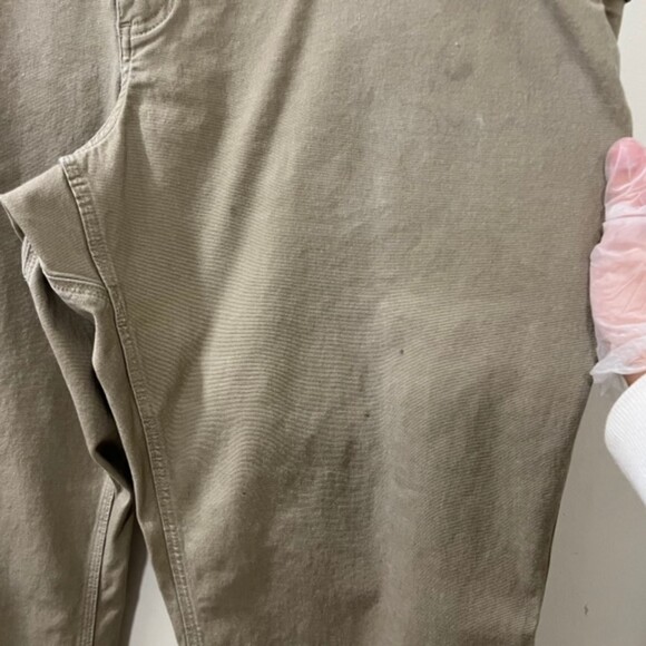 Duluth Trading Flex Fire Hose Khaki Carpenter Cargo Work Pants Size 44 x 30 - Picture 9 of 16